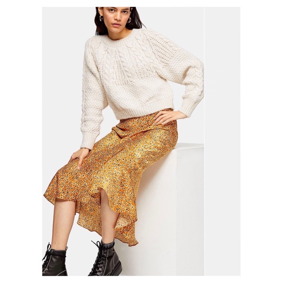 TOPSHOP - Satin Flounce Skirt NEW Size US6 - Picture 2 of 5